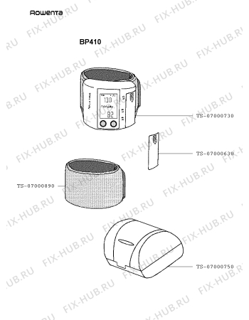 Схема №1 BP410 с изображением Всякое для массажера Rowenta TS-07000750