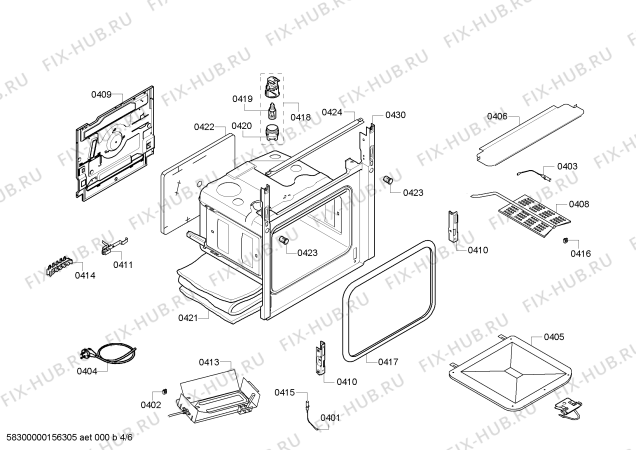 Взрыв-схема плиты (духовки) Bosch HGG22B120T - Схема узла 04