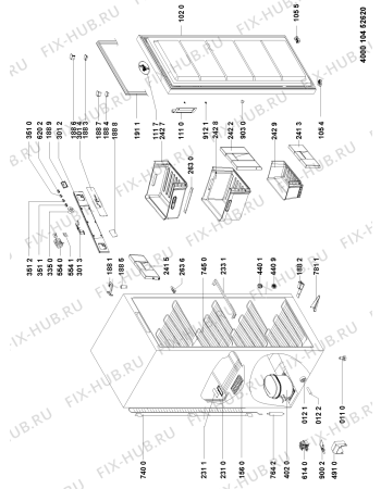 Схема №1 NVE1410W с изображением Вложение для холодильной камеры Whirlpool 481010417617