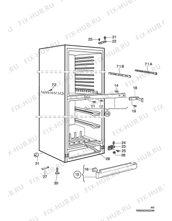 Взрыв-схема холодильника Husqvarna Electrolux QT4519RW - Схема узла C10 Cabinet