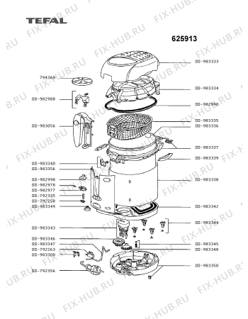 Схема №1 625763 с изображением Контейнер для тостера (фритюрницы) Tefal SS-983335