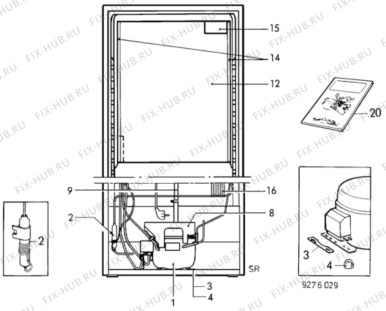 Взрыв-схема холодильника Unknown ER3801C - Схема узла C10 Cold, users manual