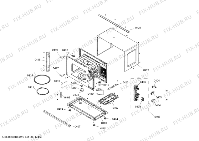 Схема №4 HMT72M654 с изображением Панель для микроволновой печи Bosch 12012518