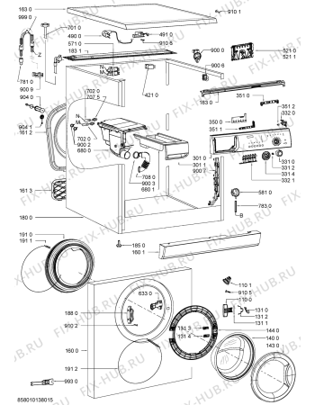 Схема №2 LOE 1071 с изображением Микромодуль для стиралки Whirlpool 481075166176