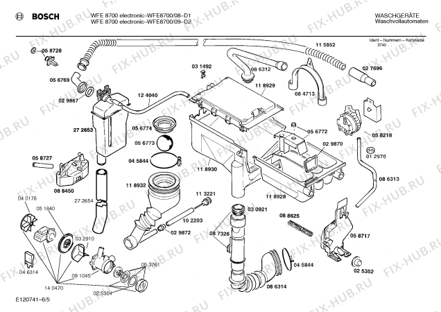 Схема №6 WFE8700 с изображением Ручка для стиралки Bosch 00088628