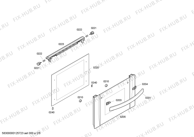 Схема №5 P1HEB69051 Horno pitsos.poliv.inox.multif.3d ec3 er с изображением Внешняя дверь для плиты (духовки) Bosch 00479336