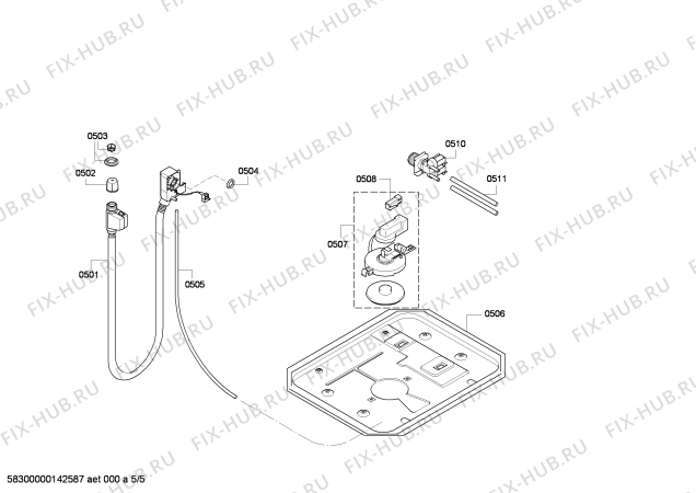 Взрыв-схема стиральной машины Bosch WAE28493FG Bosch Maxx 7 VarioPerfect - Схема узла 05
