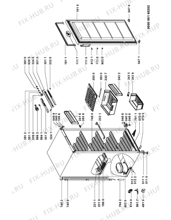 Схема №1 AFG 7010 с изображением Вапорайзер для холодильной камеры Whirlpool 481251138318