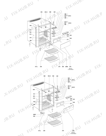 Взрыв-схема холодильника Electrolux RH300LDEG - Схема узла Housing 001