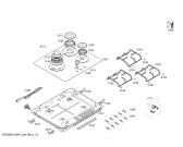 Схема №2 3ETG395B с изображением Горелка для плиты (духовки) Bosch 00621958
