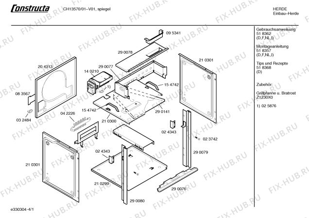Схема №4 CH13570 с изображением Панель управления для духового шкафа Bosch 00299109