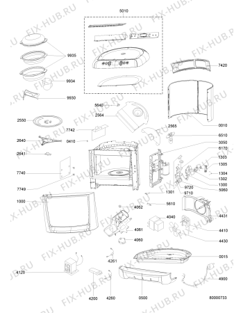 Схема №1 MAX 25/RD с изображением Элемент корпуса для микроволновой печи Whirlpool 481244011601