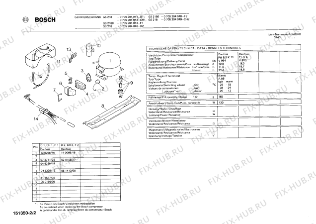 Взрыв-схема холодильника Bosch 0705204049 GS218 - Схема узла 02