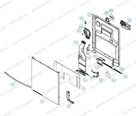 Схема №3 DM735 SE   -SS Bi Soft (338903, DW70.3) с изображением Панель для электропосудомоечной машины Gorenje 343454