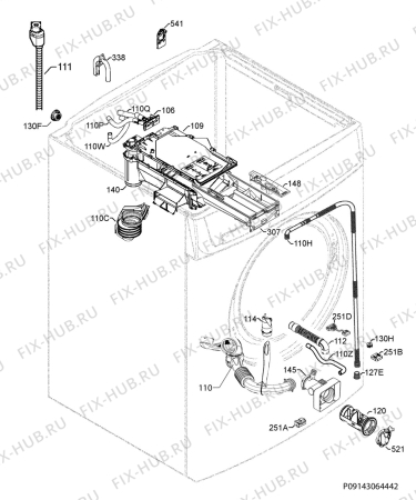 Взрыв-схема стиральной машины Electrolux EWW147472W - Схема узла Hydraulic System 272