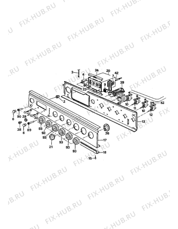 Взрыв-схема плиты (духовки) Electrolux GM652W1 - Схема узла Command panel 037