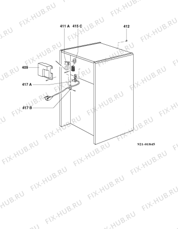 Взрыв-схема холодильника Electrolux RH226H - Схема узла Armature/fitting