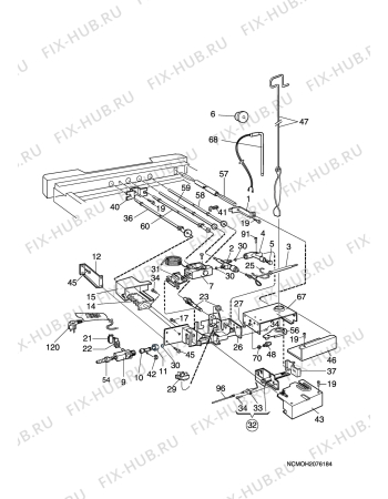 Взрыв-схема холодильника Sibir (N Sr) S210GE - Схема узла C20 Comb. armature  H