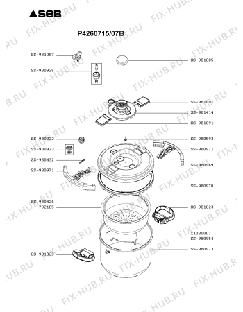 Схема №1 P4240610/07B с изображением Котелка Seb SS-981414