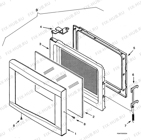 Взрыв-схема микроволновой печи Electrolux EMM2363 - W - Схема узла Section 4