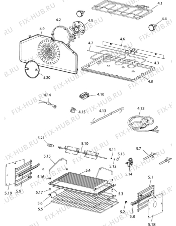 Схема №3 DEP909M с изображением Фиксатор для плиты (духовки) DELONGHI 094868