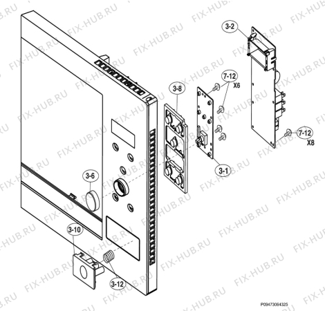 Взрыв-схема микроволновой печи Zanussi ZBG26542XA - Схема узла Section 2