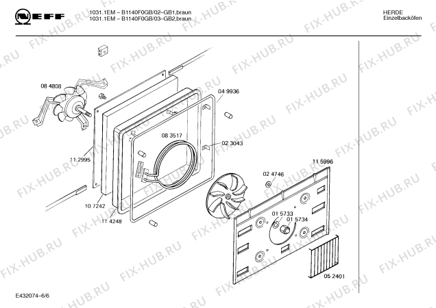 Схема №6 B1140F0GB 10311EM с изображением Переключатель для плиты (духовки) Bosch 00032129