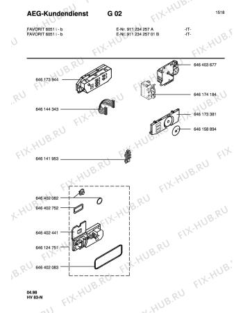 Схема №1 FAV6051I-B с изображением Всякое для посудомойки Aeg 8996464036772