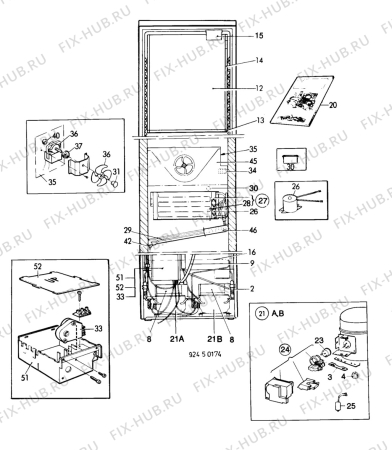 Взрыв-схема холодильника Electrolux ER3205B - Схема узла C10 Cold, users manual