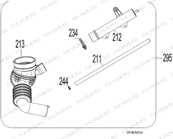 Схема №8 AWG/BM 7081 S с изображением Фиксатор для стиралки Whirlpool 482000098877