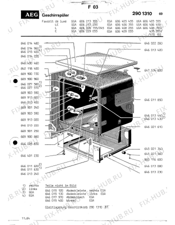 Взрыв-схема посудомоечной машины Aeg DELUXE UGA WS - Схема узла Section4