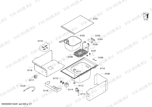 Схема №1 PKA375C03 с изображением Нагревательный элемент для духового шкафа Bosch 00662821