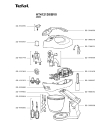 Схема №1 HT412138/BV0 с изображением Часть корпуса для электроблендера Tefal SS-995008