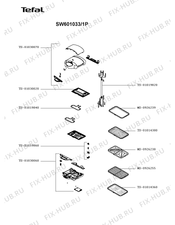Схема №1 SW602012/1P с изображением Криостат для вафельницы (бутербродницы) Moulinex TS-01019860