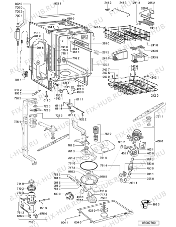 Взрыв-схема посудомоечной машины Bauknecht GSXP 7527/2 - Схема узла