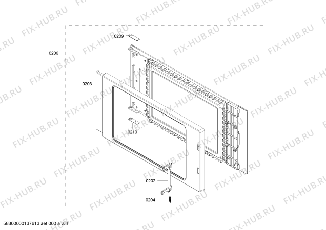 Схема №3 HMT85M651 с изображением Дверь для духового шкафа Bosch 00478281