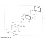 Схема №4 HB84H540W с изображением Дверь для микроволновой печи Siemens 00770234