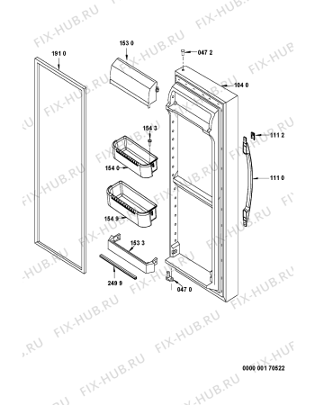 Схема №9 SRA20X1 с изображением Ящичек для холодильника Whirlpool 481244079068