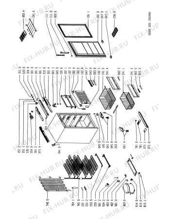 Схема №1 AFB 740 P с изображением Поверхность для холодильной камеры Whirlpool 481945819412