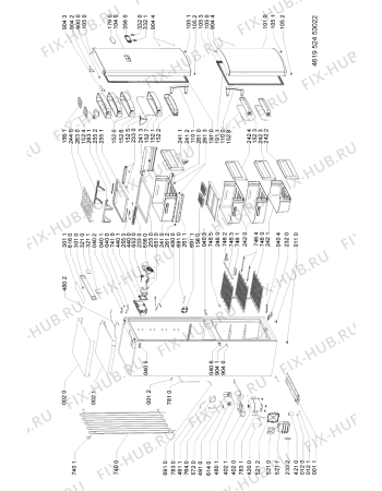 Схема №1 ARC 7290/IX с изображением Дверца для холодильной камеры Whirlpool 481241619864