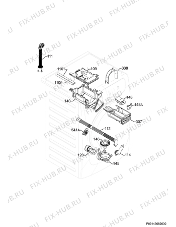 Взрыв-схема стиральной машины Zanussi ZWF71463W - Схема узла Hydraulic System 272