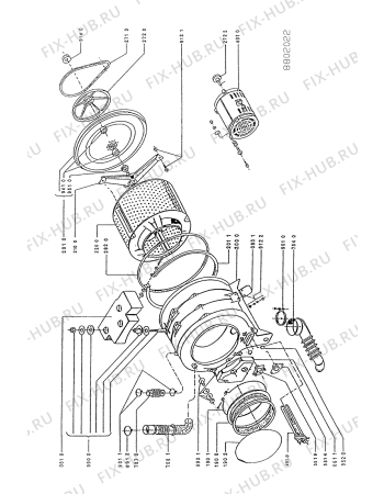 Схема №2 AWL 374 с изображением Винтик для стиральной машины Whirlpool 481927638322