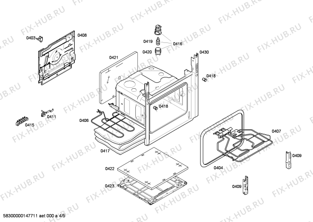 Схема №5 3CVB463BT с изображением Инструкция по эксплуатации для плиты (духовки) Bosch 00382060