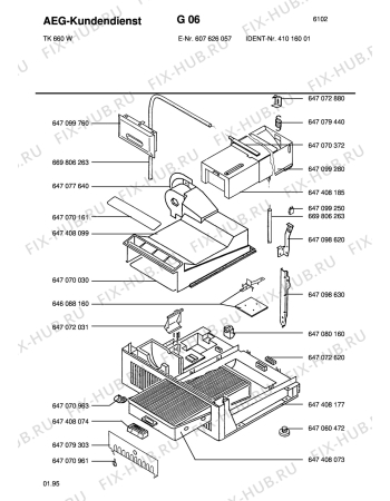 Взрыв-схема стиральной машины Blomberg TK 660-W 410,160,01 - Схема узла Section3