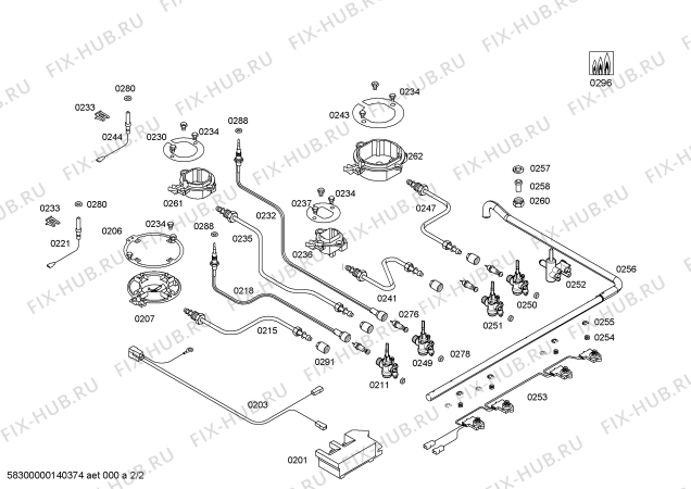 Схема №2 PCI815M90J ENC.PCI815M90J 3G+1W BO76F IH5 с изображением Варочная панель для плиты (духовки) Bosch 00683380