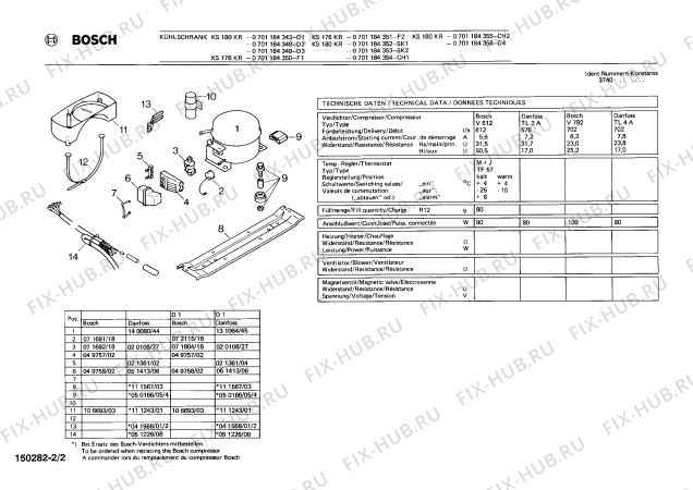 Взрыв-схема холодильника Bosch 0701184343 KS180KR - Схема узла 02