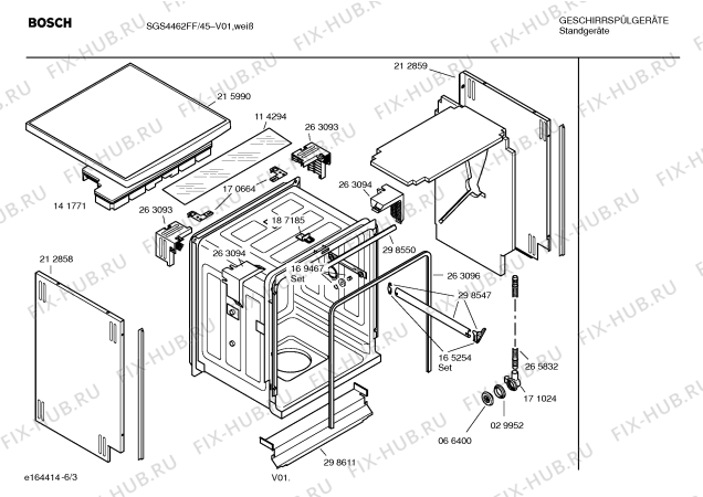 Схема №6 SGS4462FF Arcline с изображением Инструкция по эксплуатации для посудомойки Bosch 00589801