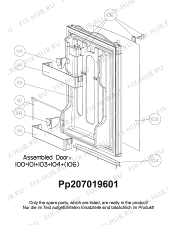 Взрыв-схема холодильника Unknown MHS30 - Схема узла C10 Door