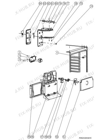 Взрыв-схема холодильника Zanussi ZRB23200WA - Схема узла Electrical equipment 268