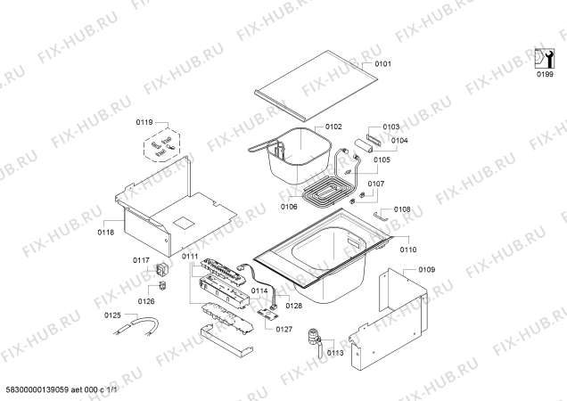 Схема №1 3EB6030L с изображением Модуль для духового шкафа Bosch 00674858